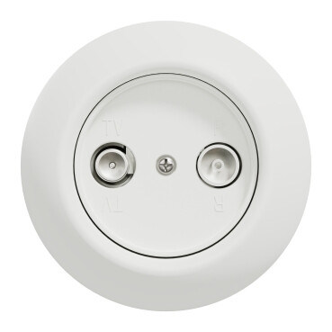 Antennirasia Schneider Electric Renova R/TV S1T DIY, valkoinen