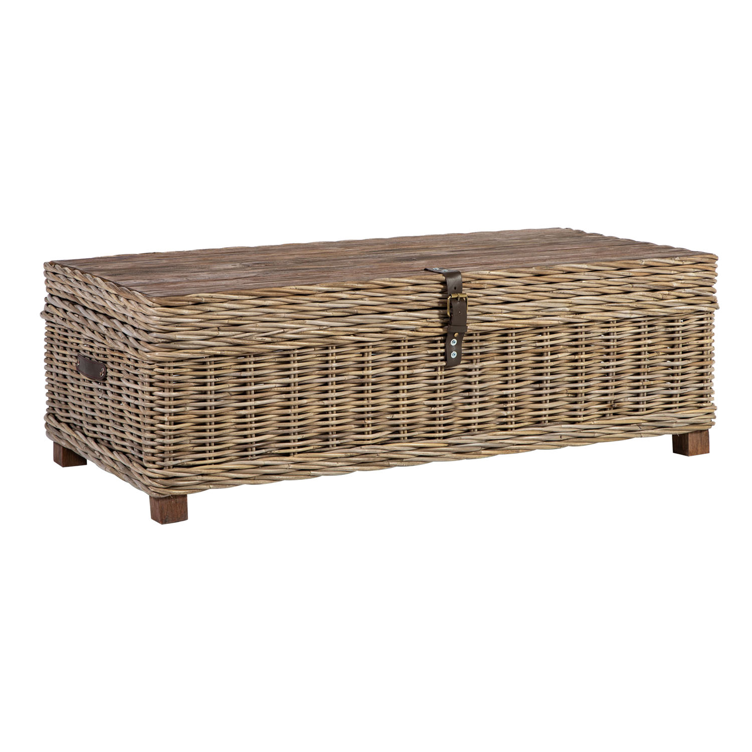 Arkku-Sohvapöytä Home4You Egros, 120x60x39cm, Kierrätetty Puu, Harmaa