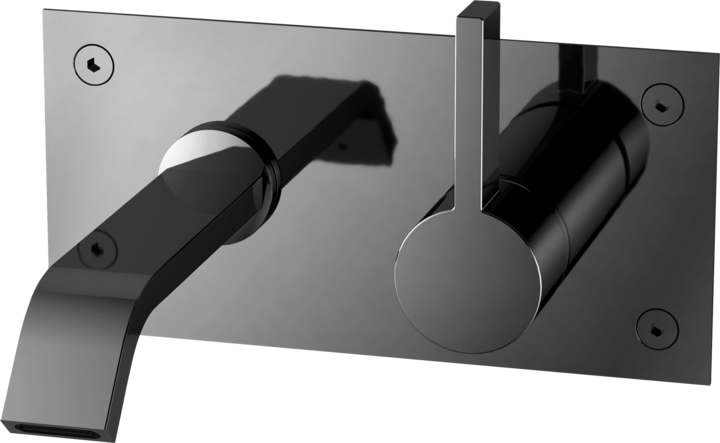 Ammehana piiloasennuksella Tapwell ARM004 Black Chrome, 146 mm juoksuputkella, musta kromi