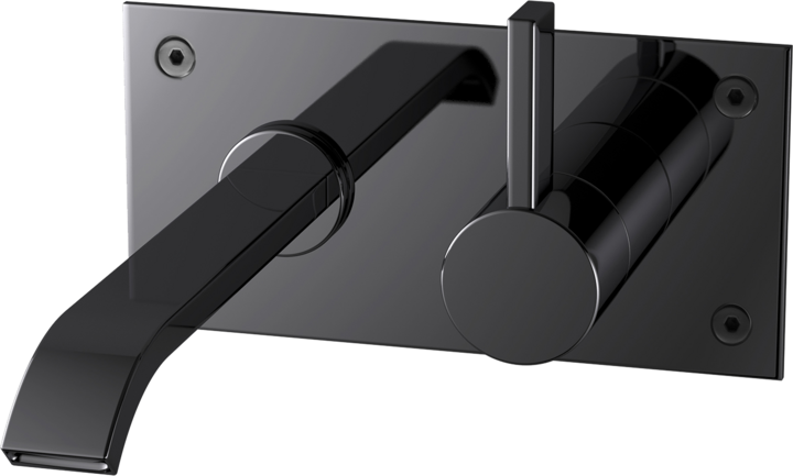 Ammehana piiloasennuksella Tapwell ARM006 Black Chrome, 200 mm juoksuputkella, musta kromi