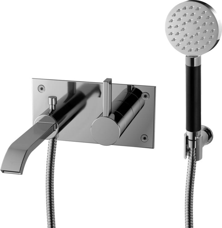 Ammehana piiloasennuksella Tapwell ARM036 Chrome, käsisuihkulla ja juoksuputkella, kromi