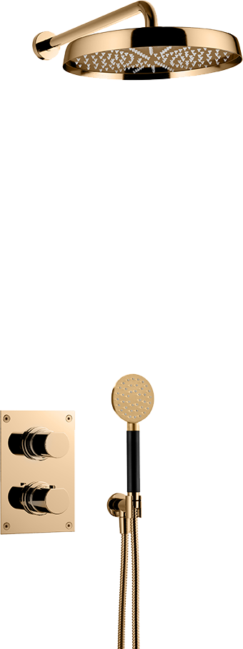 Sadesuihkusetti piiloasennuksella Tapwell ARM7268 ED2 Brass, käsisuihkulla, messinki