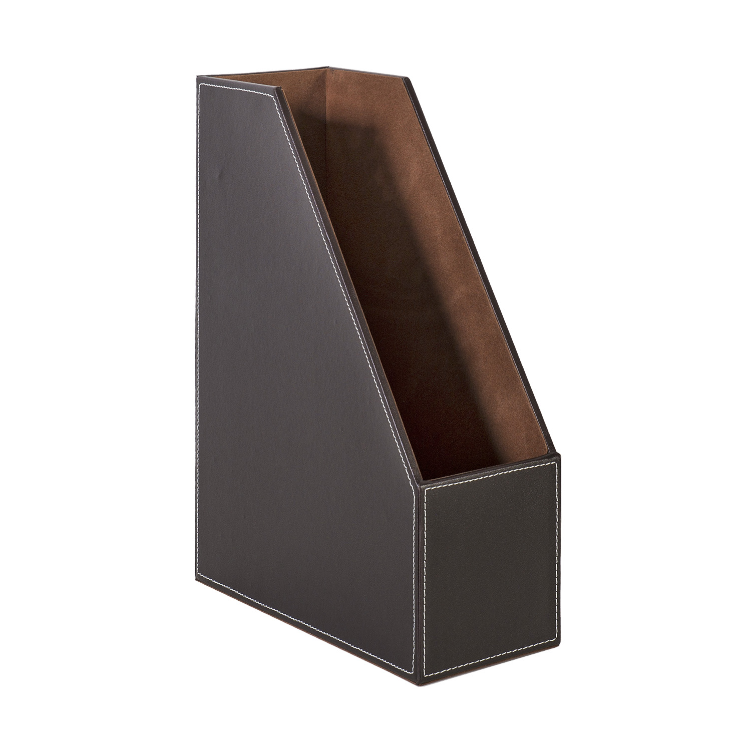 Asiakirjateline Home4You Walter, 10x27x34cm, Tummanruskea