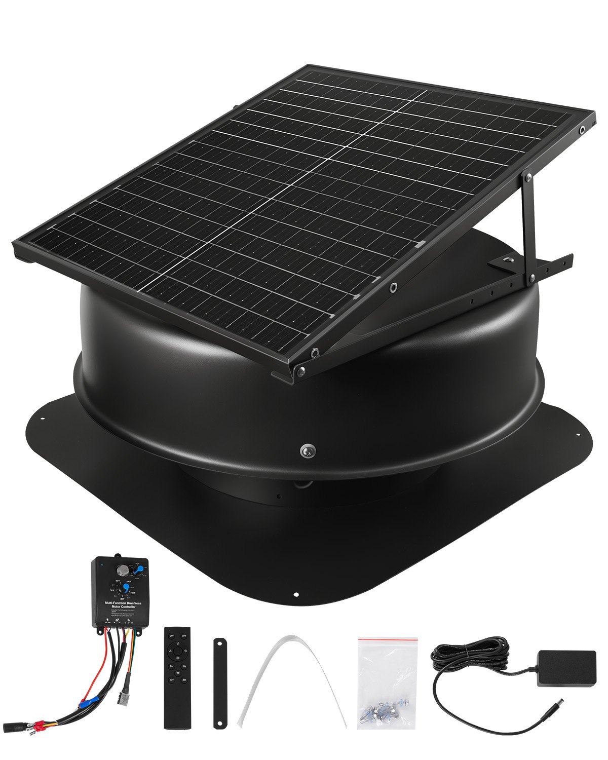 Aurinkokennotuuletin North Craft JBSF-350F, 50W, Ø565x255mm, Musta