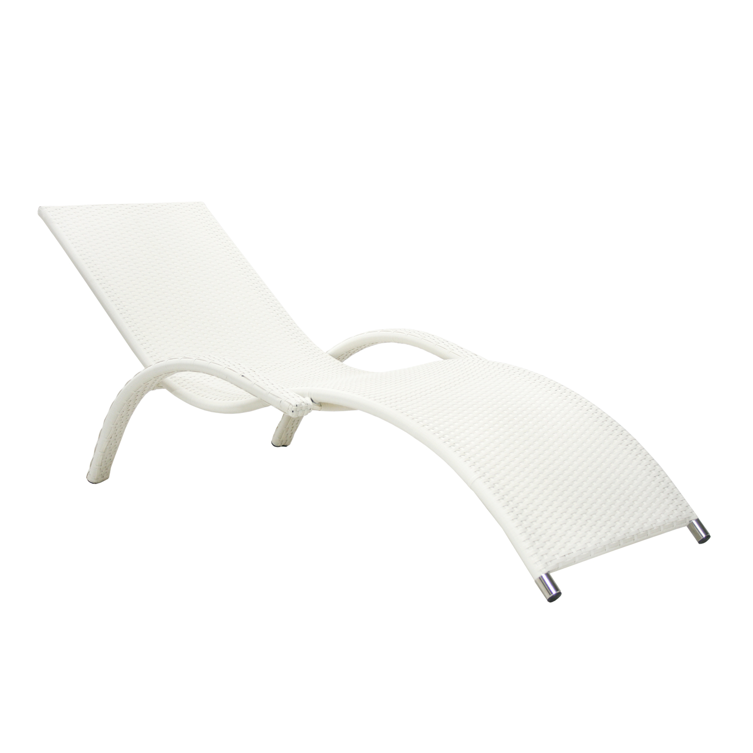 Aurinkotuoli Home4You Meridian, 70x175cm, Valkoinen
