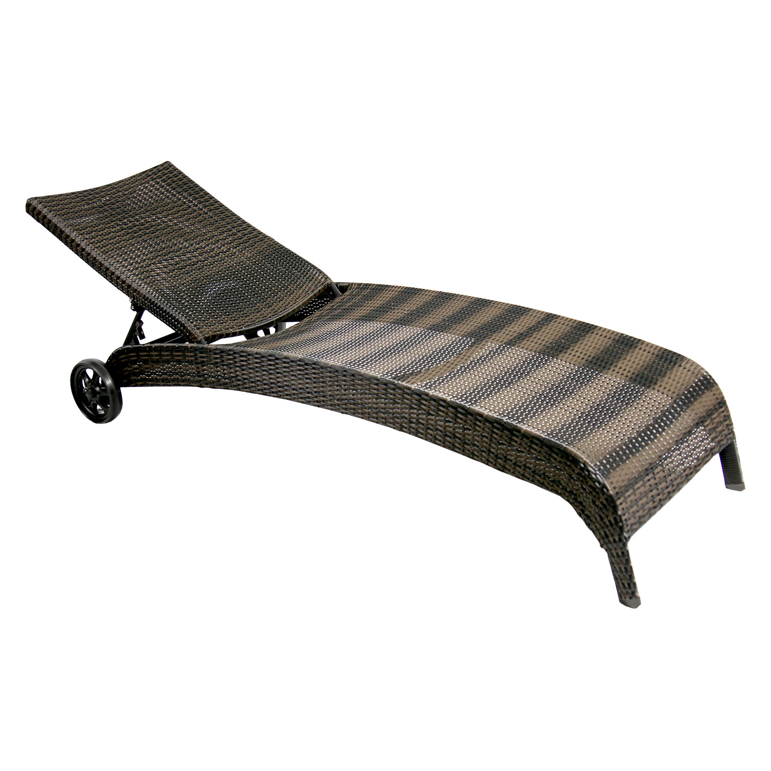 Aurinkotuoli Home4You Wicker, 73x196x99cm, Tummanruskea