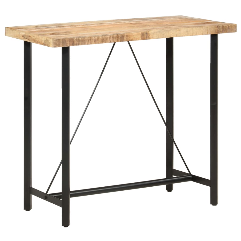 Baaripöytä 120x58x107 cm karkea mangopuu