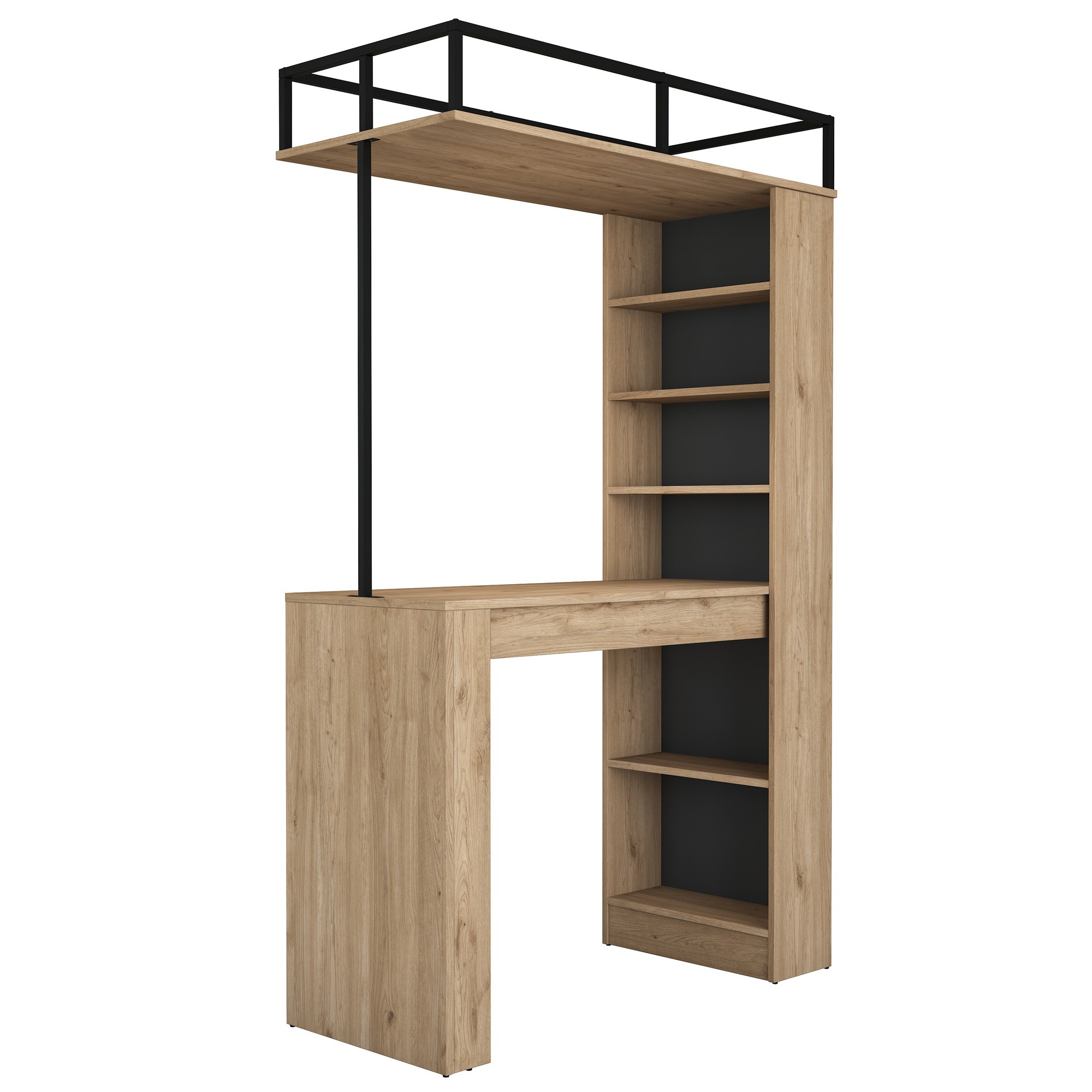 Baaripöytä Valento Furniture JA117 - 3173 saksanpähkinä/musta