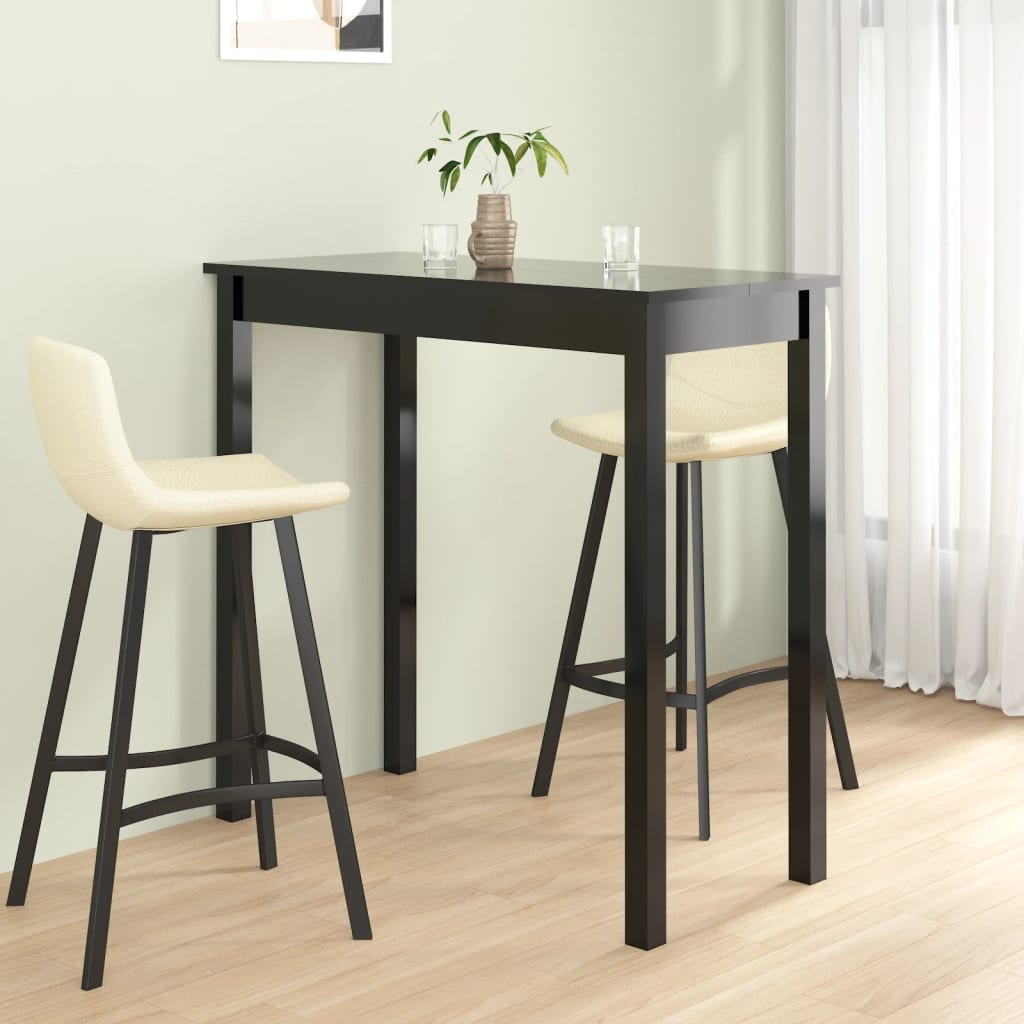Baaripöytä mdf 115x55x107 cm musta