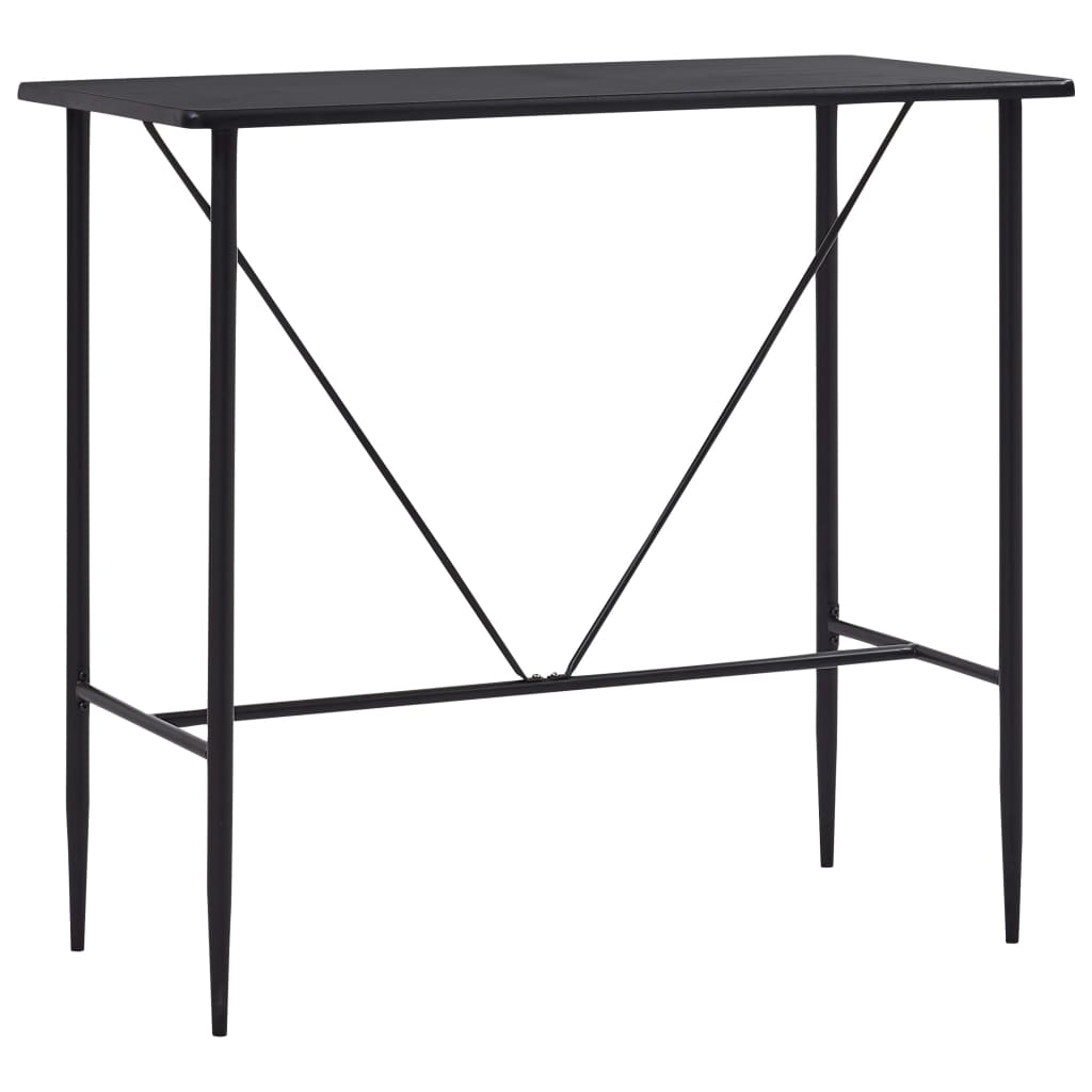 Baaripöytä musta 120x60x110 cm mdf