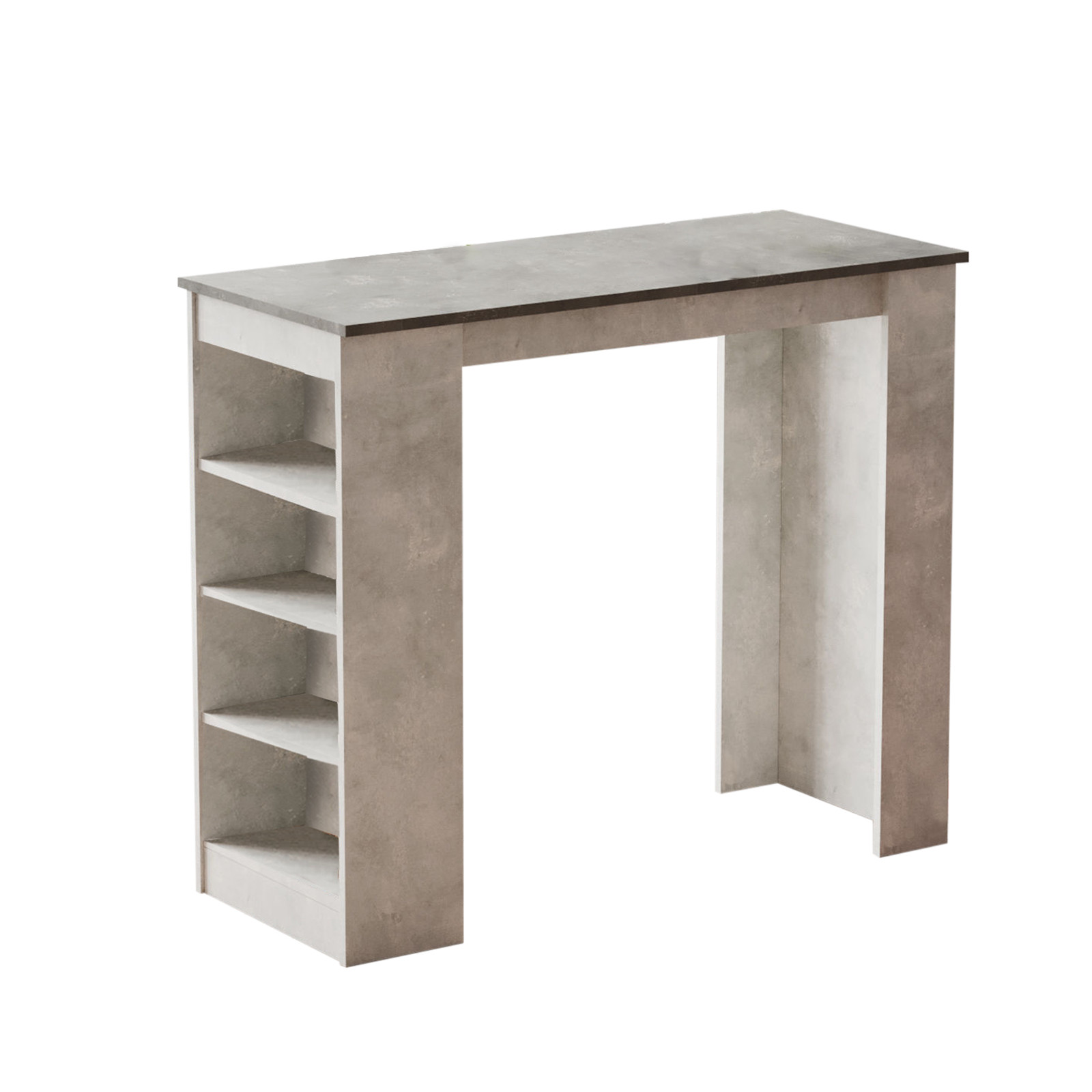 Baaripöytä Valento Furniture ST1, kivikuosi, vaaleanharmaa