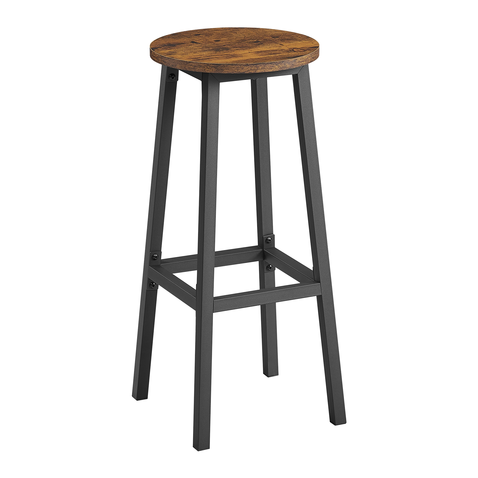 Baarituolit Vasagle Barnet, 32 x 74 cm, rustiikkinen ruskea/musta, 2kpl