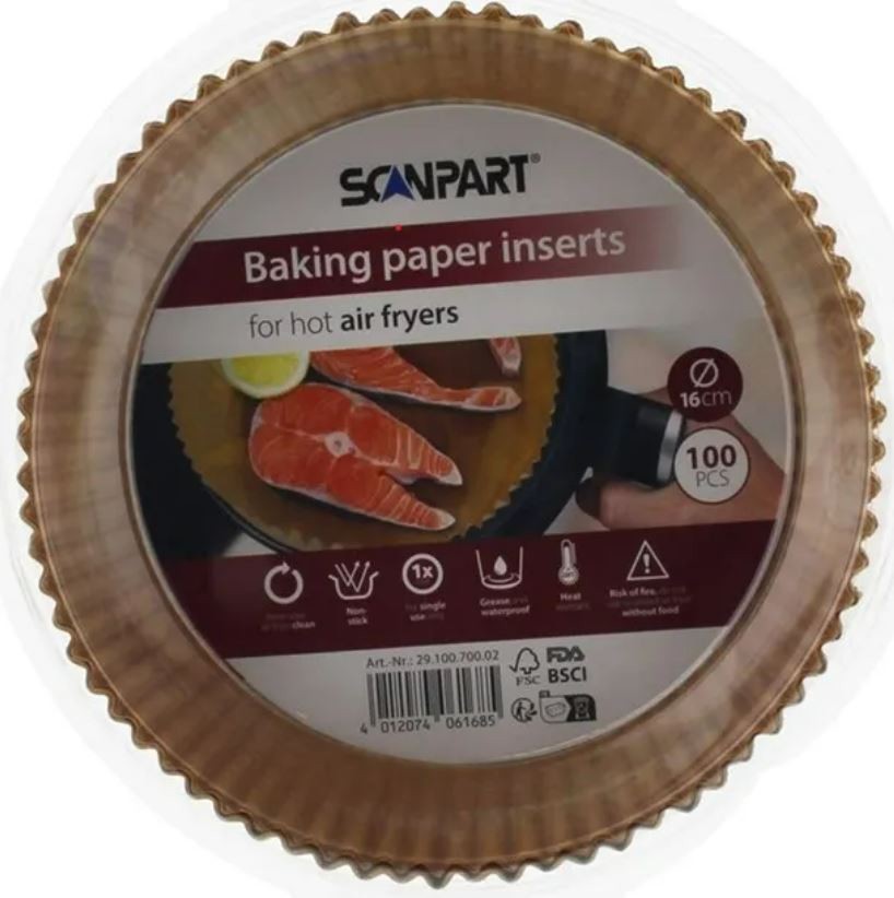 Leivinpaperit airfyeriin 16cm, 100 kpl Scanpart 2910070002