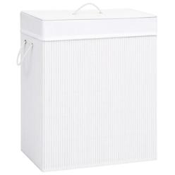 Bambu pyykkikori valkoinen 100 l