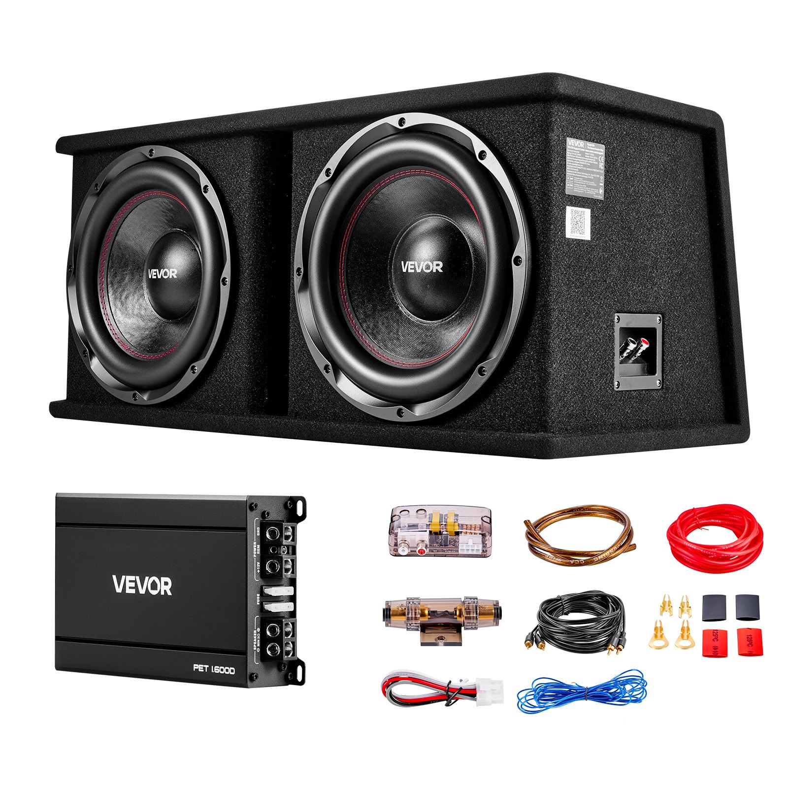 Bassopaketti North Craft T-1202A, 305mm, 1200W RMS, kaksinkertainen, musta
