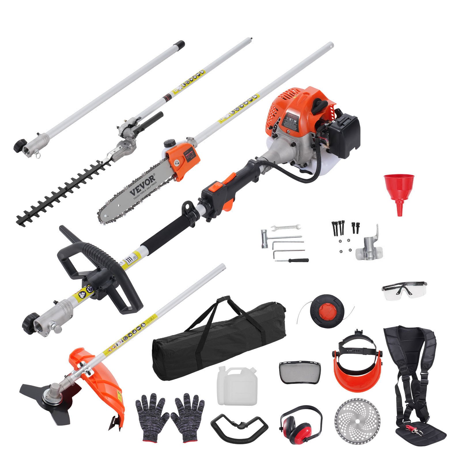 Bensiinikäyttöinen Pensasleikkuri North Craft F33-B, 33cc, 6-in-1, 15kg, monivärinen