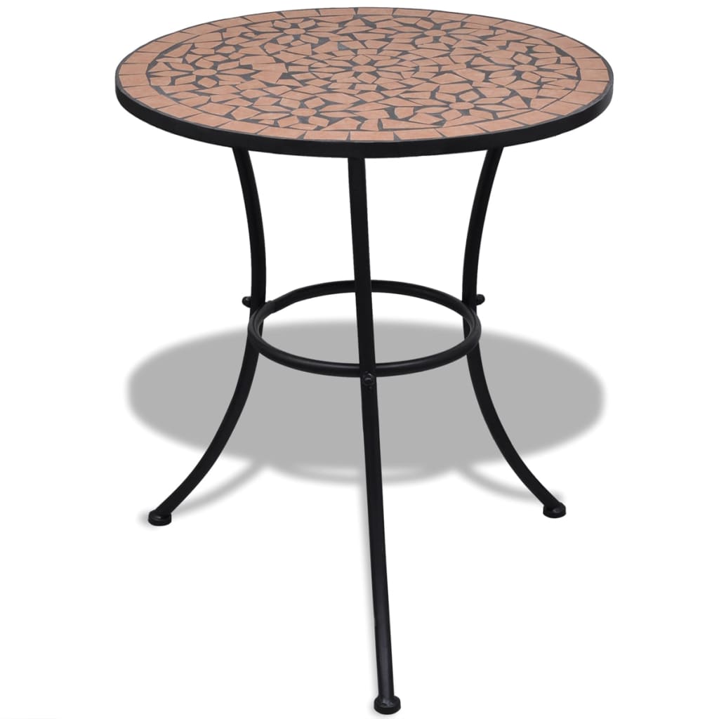 Bistropöytä 60 cm, terrakotta mosaiikki