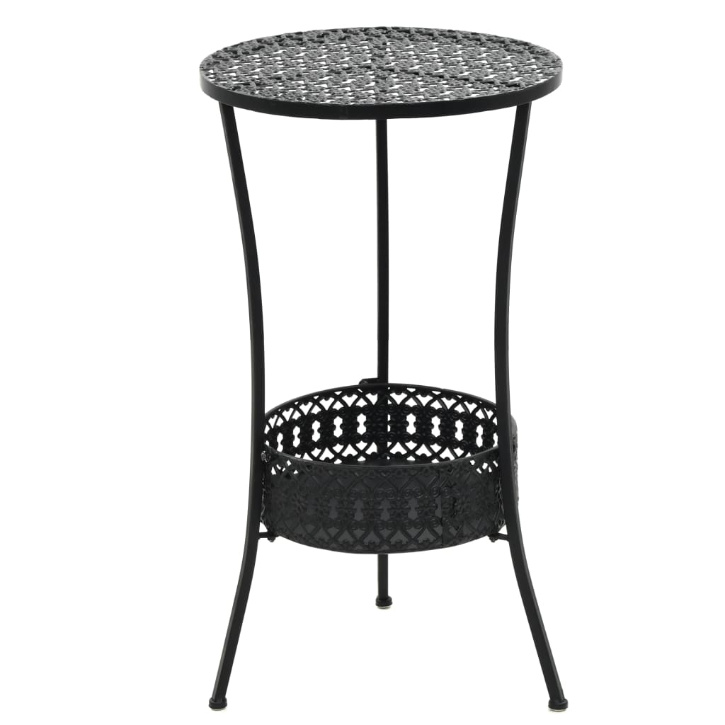 Bistropöytä musta, 40x70 cm, metalli