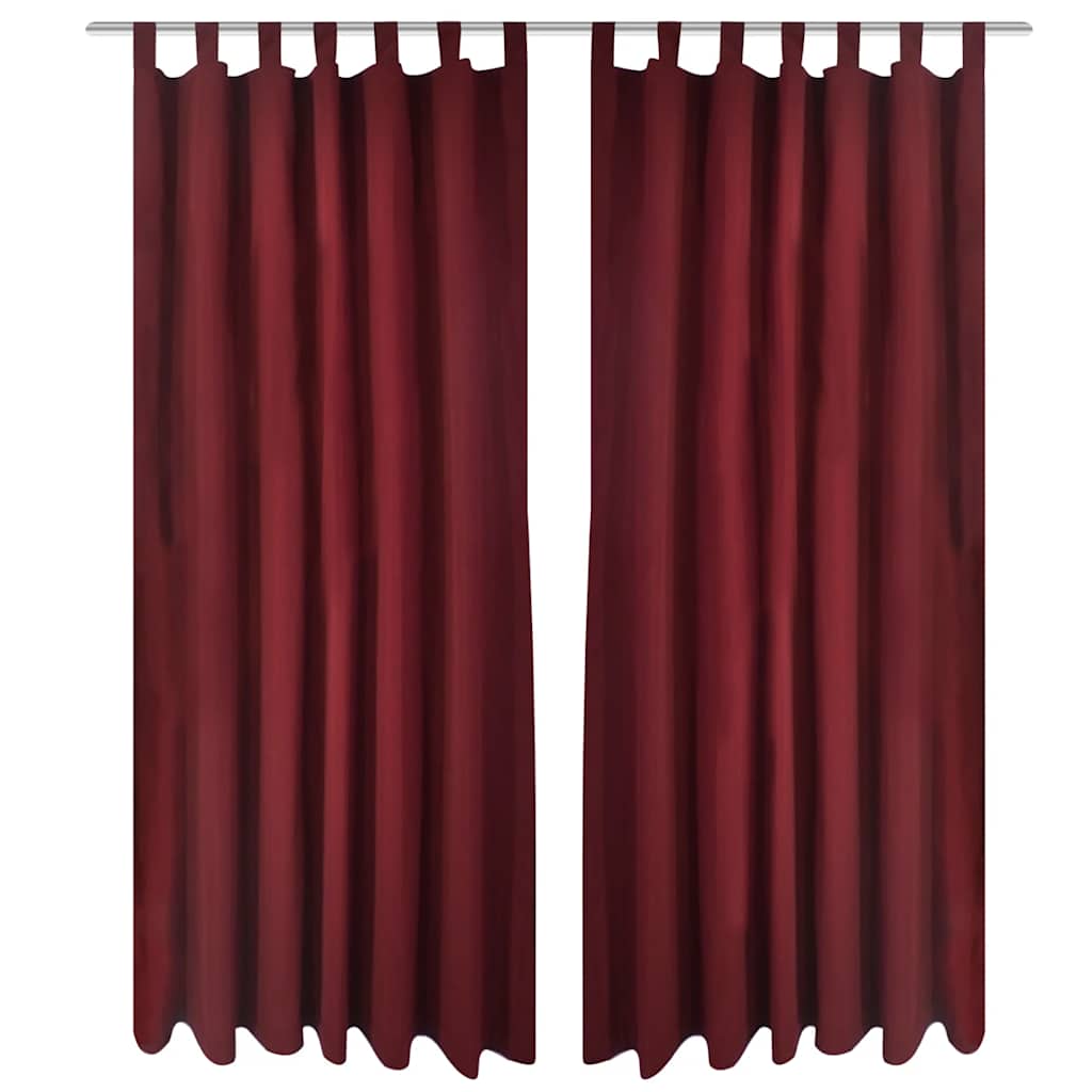 Bordeaux mikro-satiini verhot lenkeillä 2kpl 140 x 175 cm