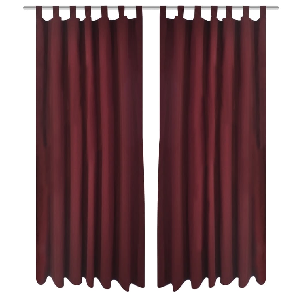 Bordeaux mikro-satiini verhot lenkeillä 2kpl 140 x 225 cm