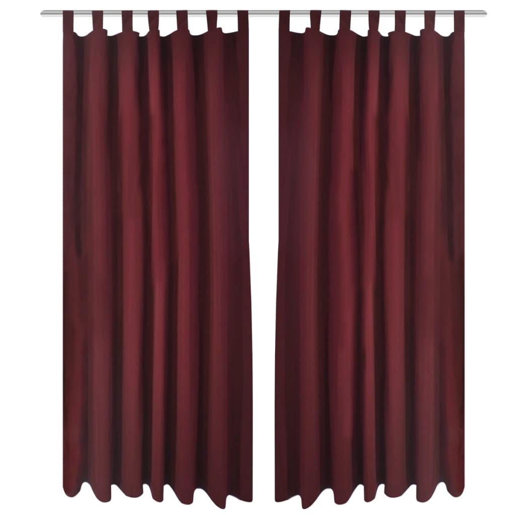 Bordeaux mikro-satiini verhot lenkeillä 2kpl 140 x 245 cm