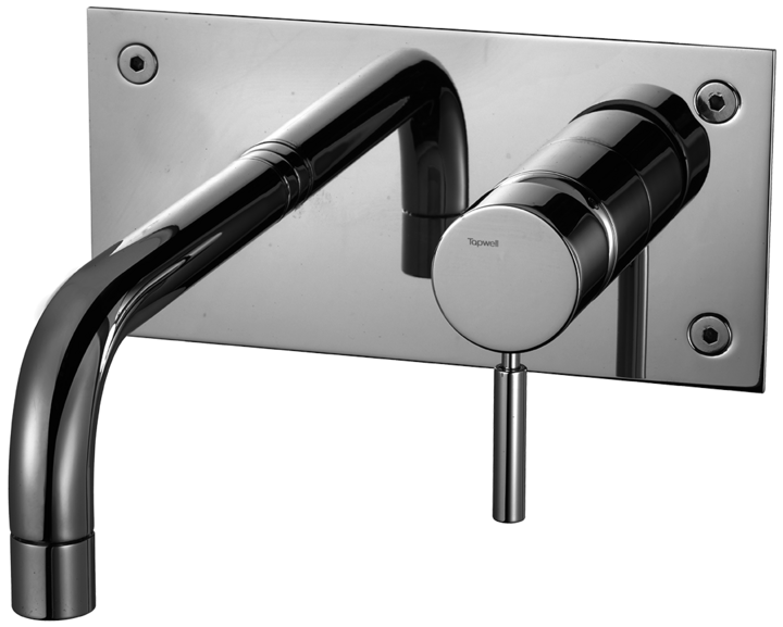 Ammehana piiloasennuksella Tapwell BOX006 Black Chrome, 175 mm juoksuputkella, musta kromi