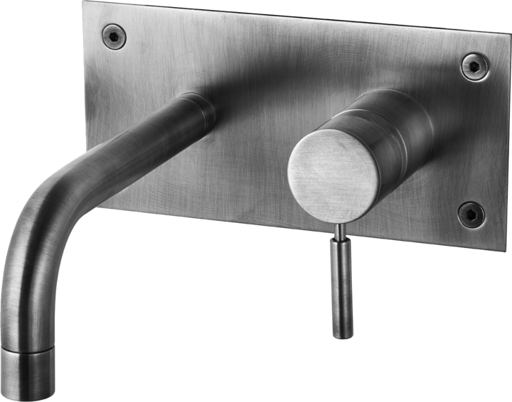 Ammehana piiloasennuksella Tapwell BOX006 Brushed Black Chrome, 175 mm juoksuputkella, harjattu musta kromi