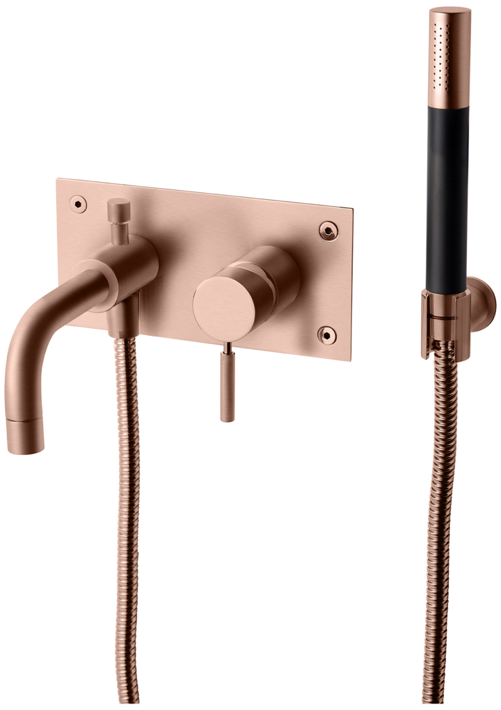 Ammehana piiloasennuksella Tapwell BOX026 Copper, käsisuihkulla ja juoksuputkella, kupari