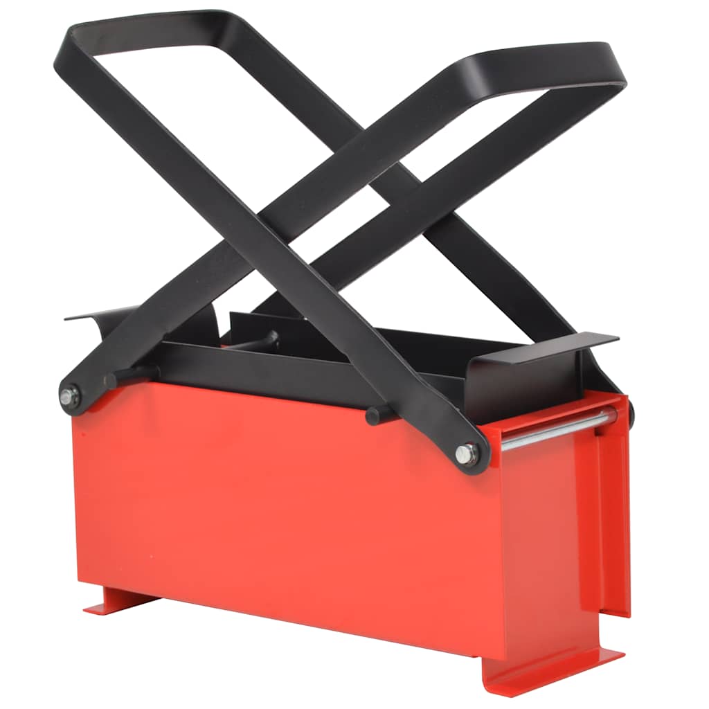 Brikettipuristin 34x14x14cm, teräs, musta/punainen