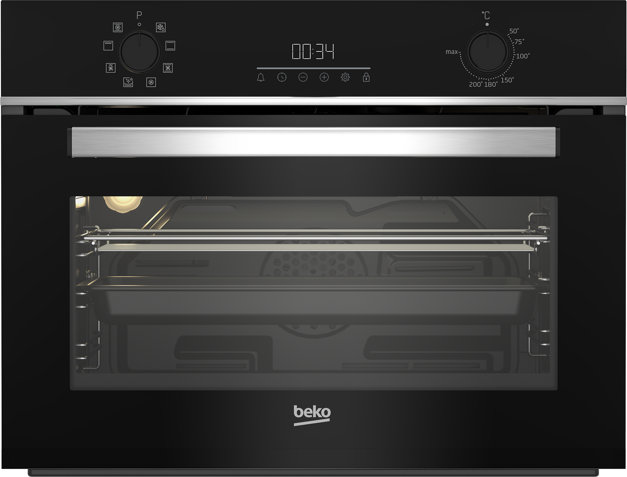 Integroitava kompaktiuuni Beko BBCM13300X, musta