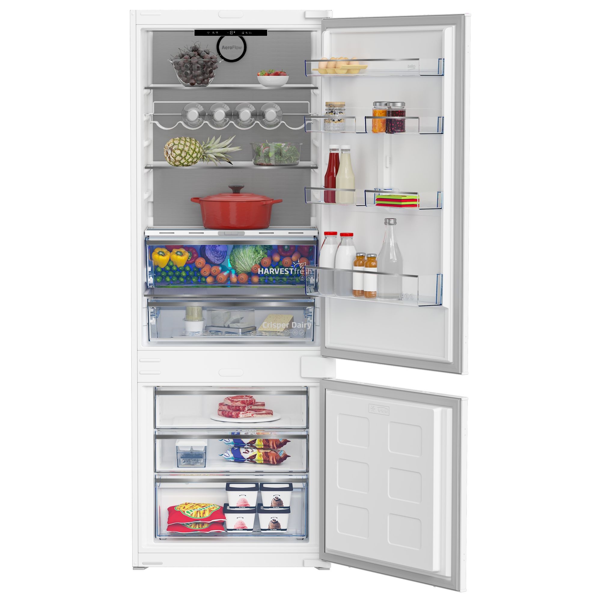 Integroitava jääkaappi Beko BCNE400E50SHN, NoFrost