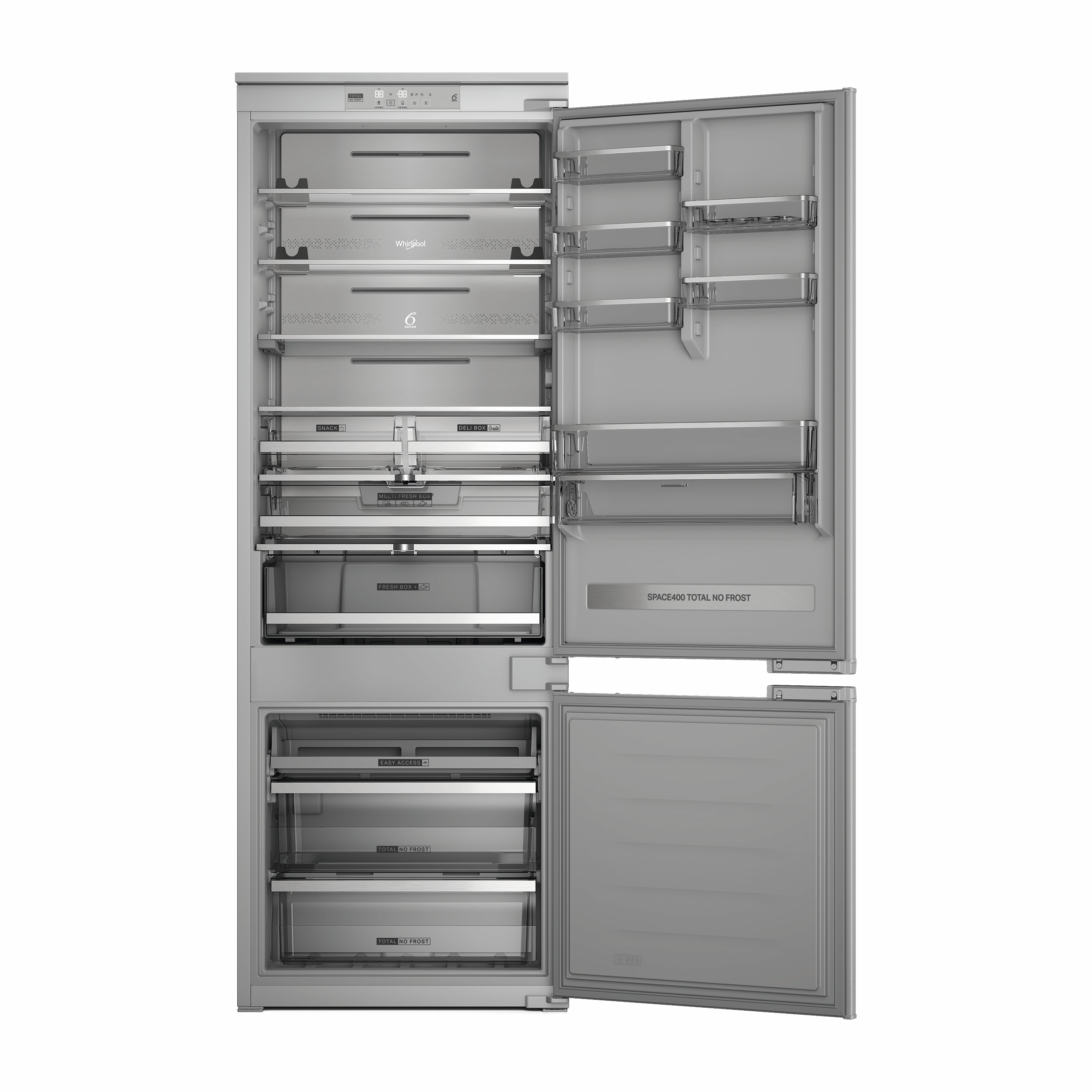 Integroitava jääkaappi Whirlpool WHSP70T262P, 70cm, NoFrost