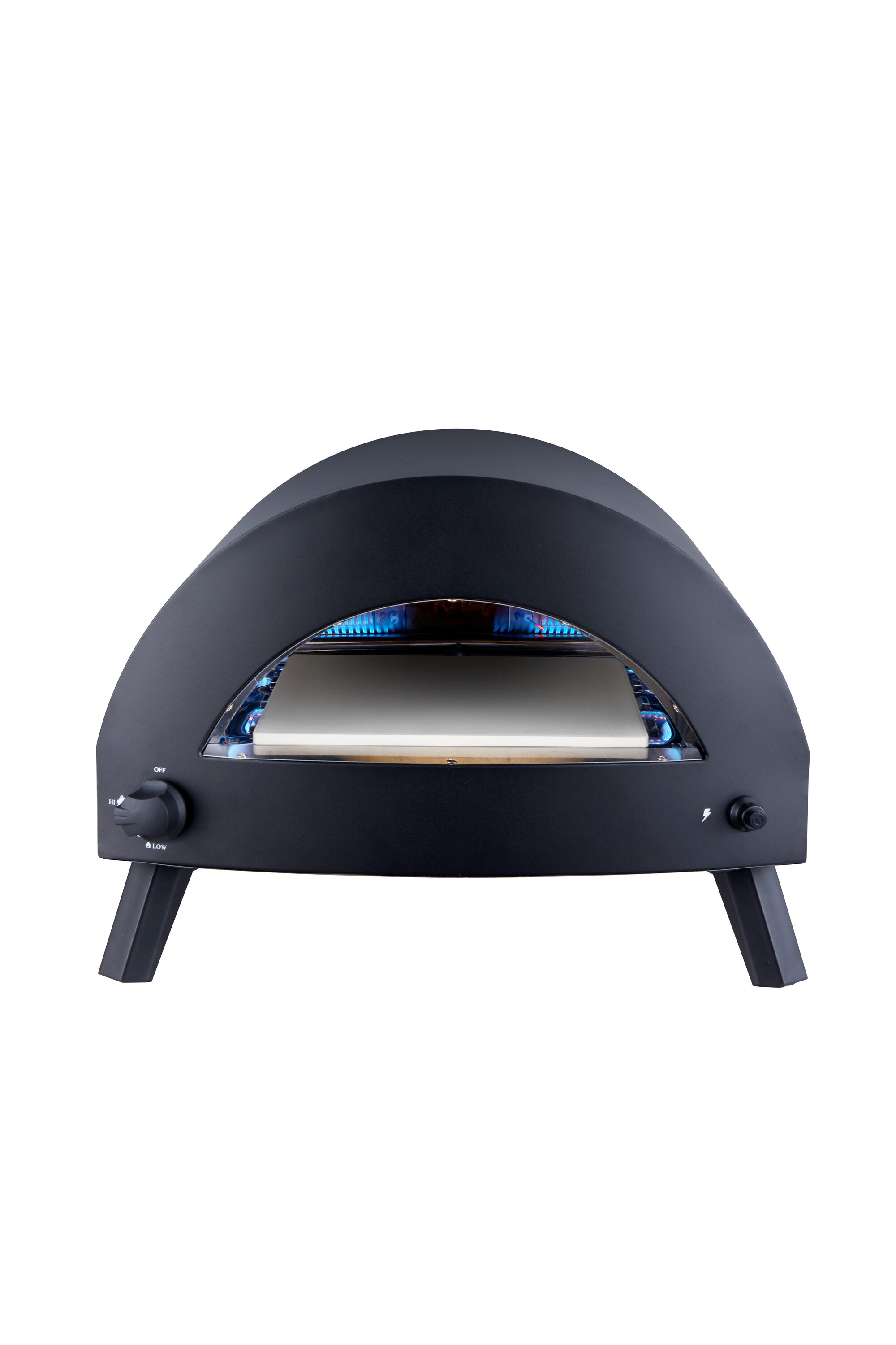 Kaasukäyttöinen pizzauuni Venture Home Bukom, 55x52x40 cm, musta