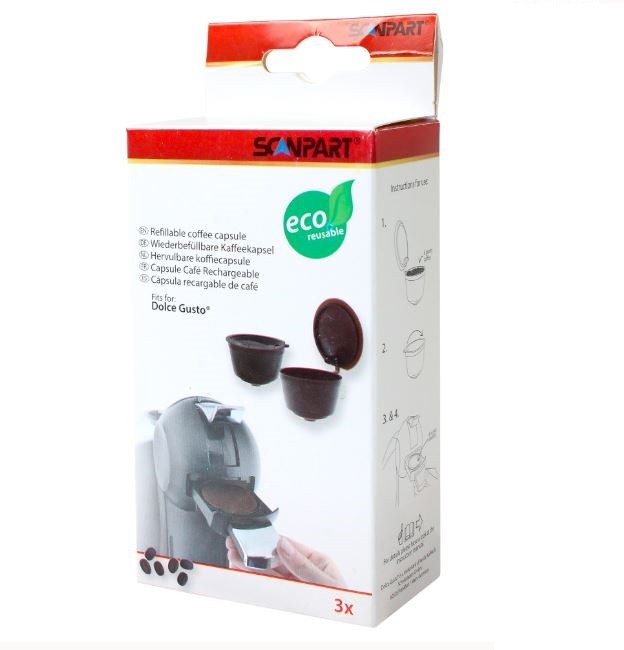 Uudelleenkäytettävä kahvikapseli Scanpart 2790000477, Dolce Gusto -kahvinkeittimiin, 3kpl
