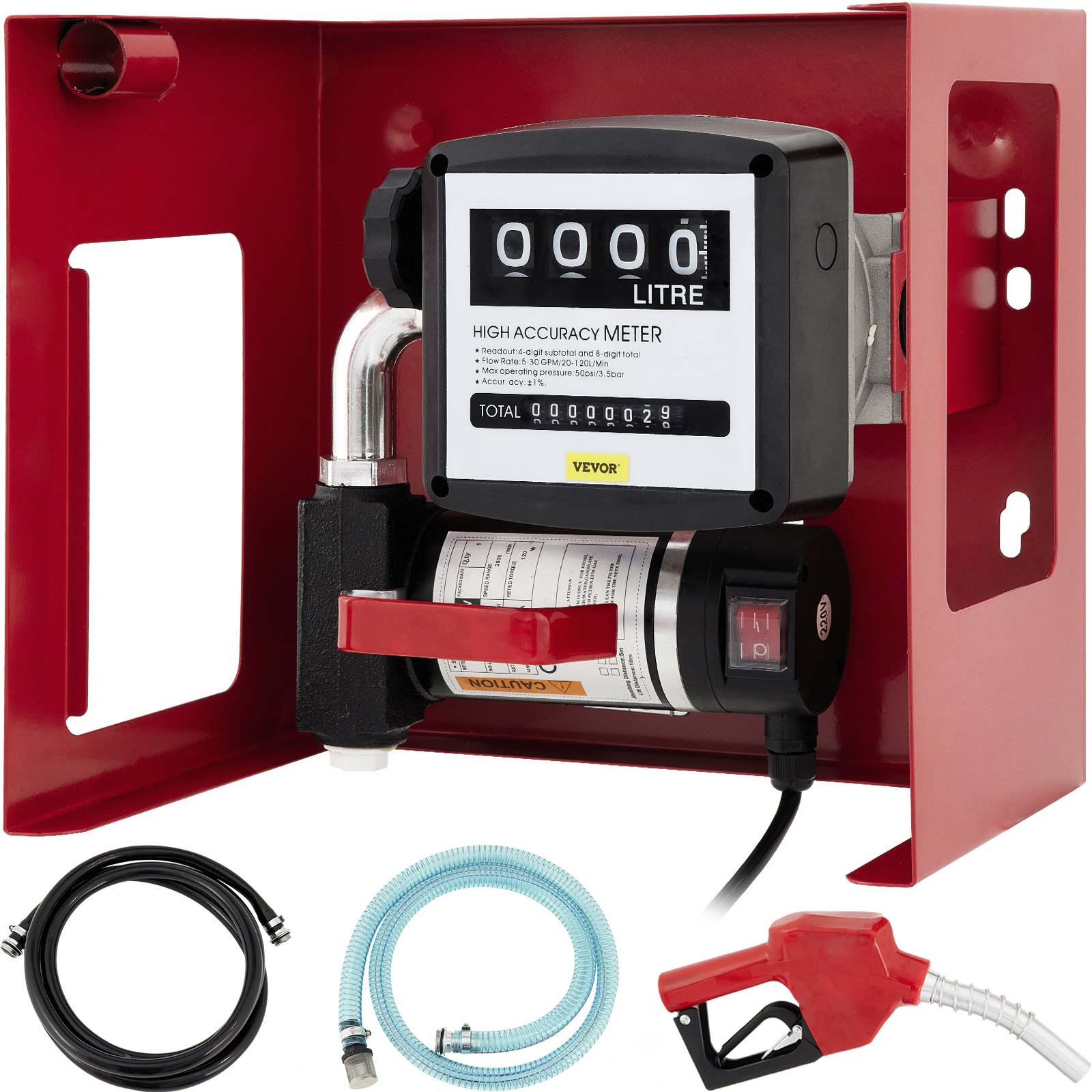 Dieselin siirtoasema North Craft VV-FTP-155, 40L/min, punainen
