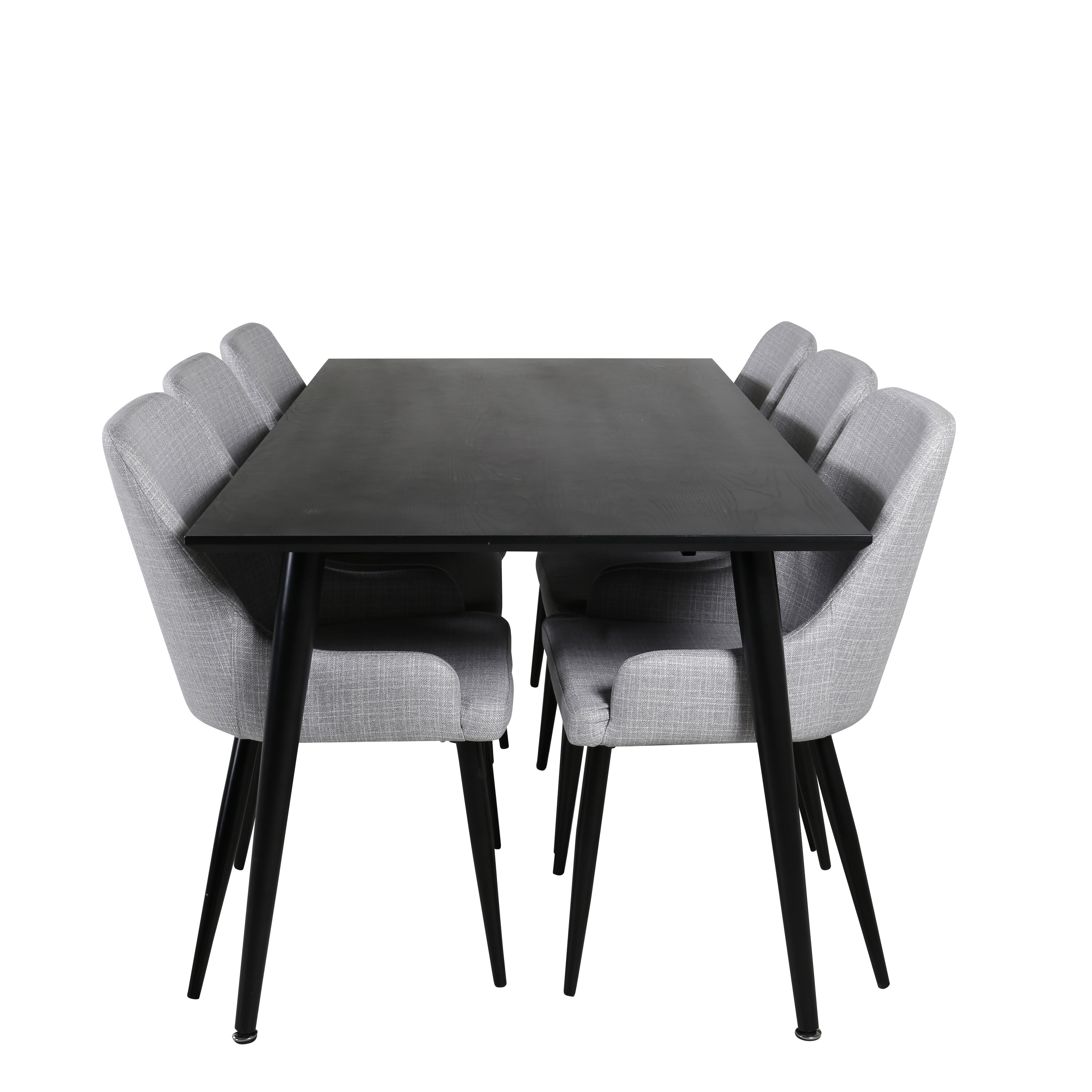 Ruokailuryhmä Venture Home Dipp/Plaza, 180x90cm + 6 tuolia, musta/harmaa