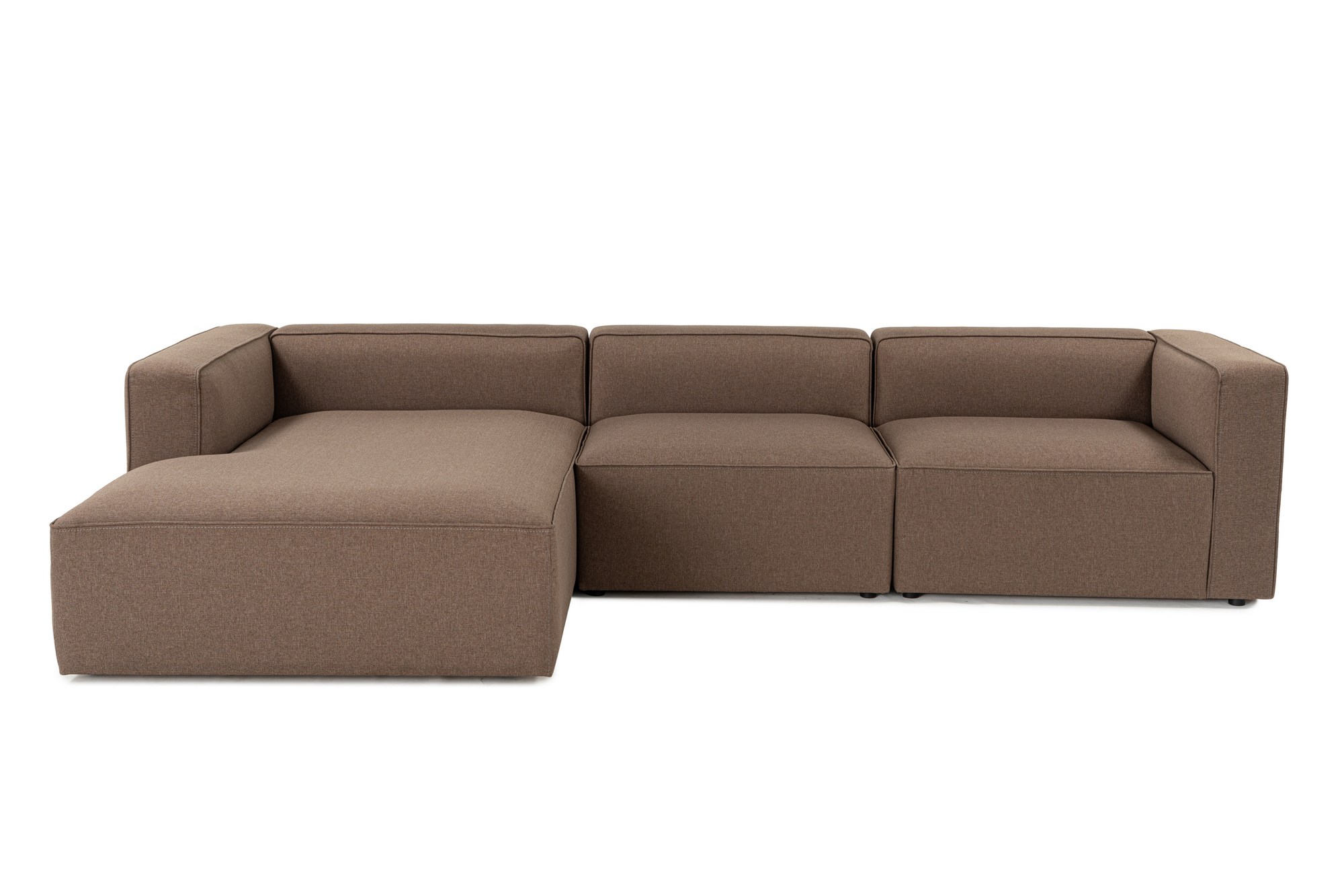 Divaanisohva Valento Furniture Mora XL, 3-istuttava, vasen, ruskea