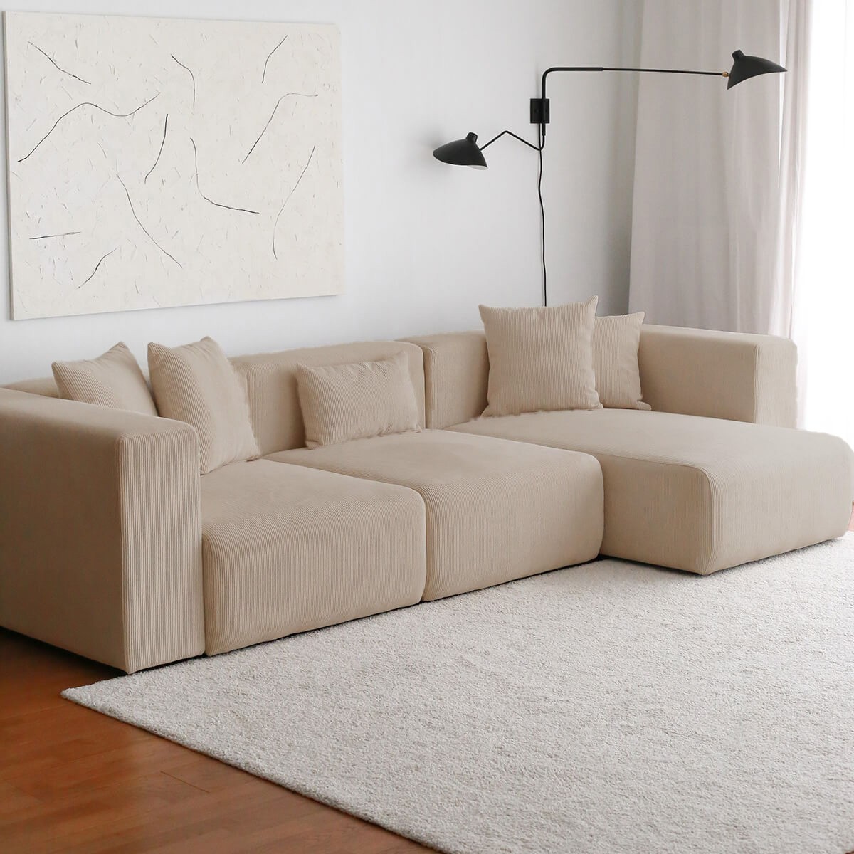 Divaanisohva Valento Furniture Yolo, 3-istuttava, sametti