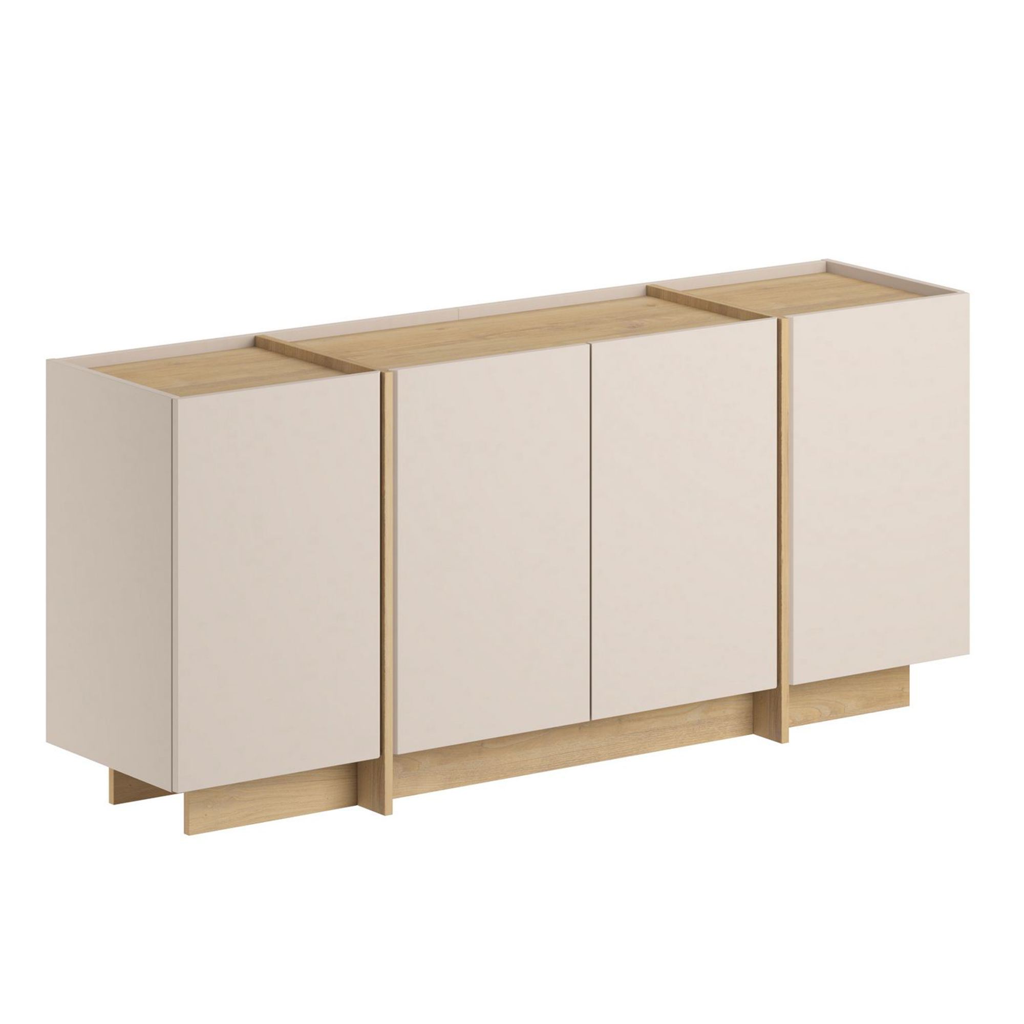 Konsolipöytä Valento Furniture Dorma, 180x80cm, Mink &amp; Sapphire Oak