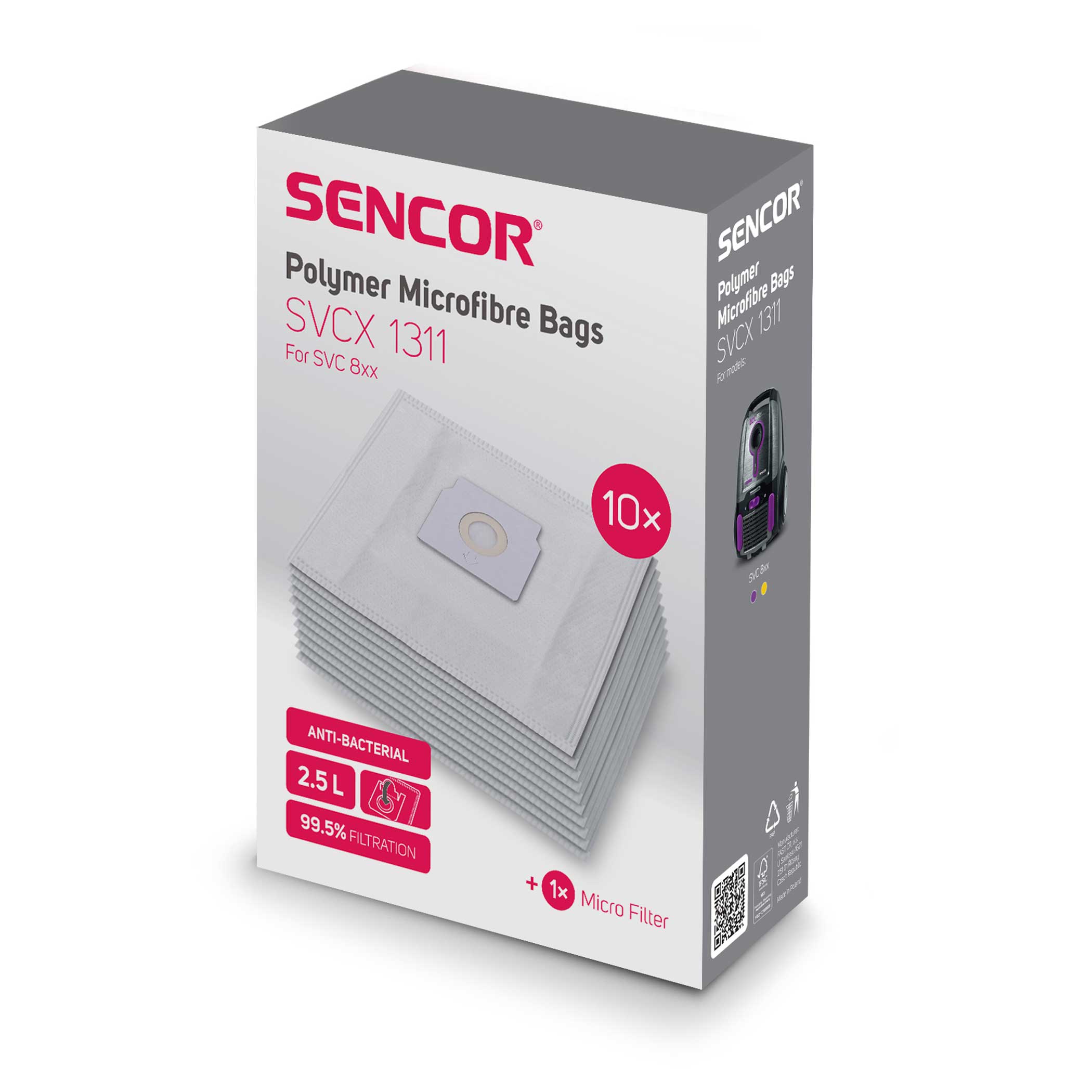 Pölypussit 10 kpl Sencor SVC8