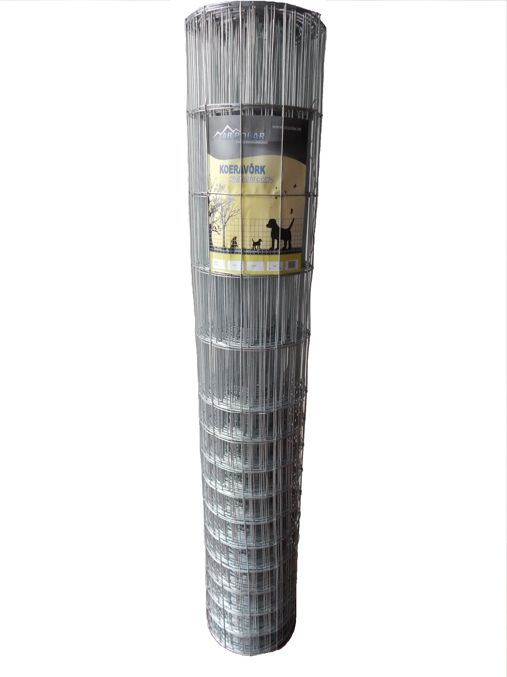 Eläinverkko/koiraverkko AitaX Zn, 1,5x25m, muuttuva silmäkoko