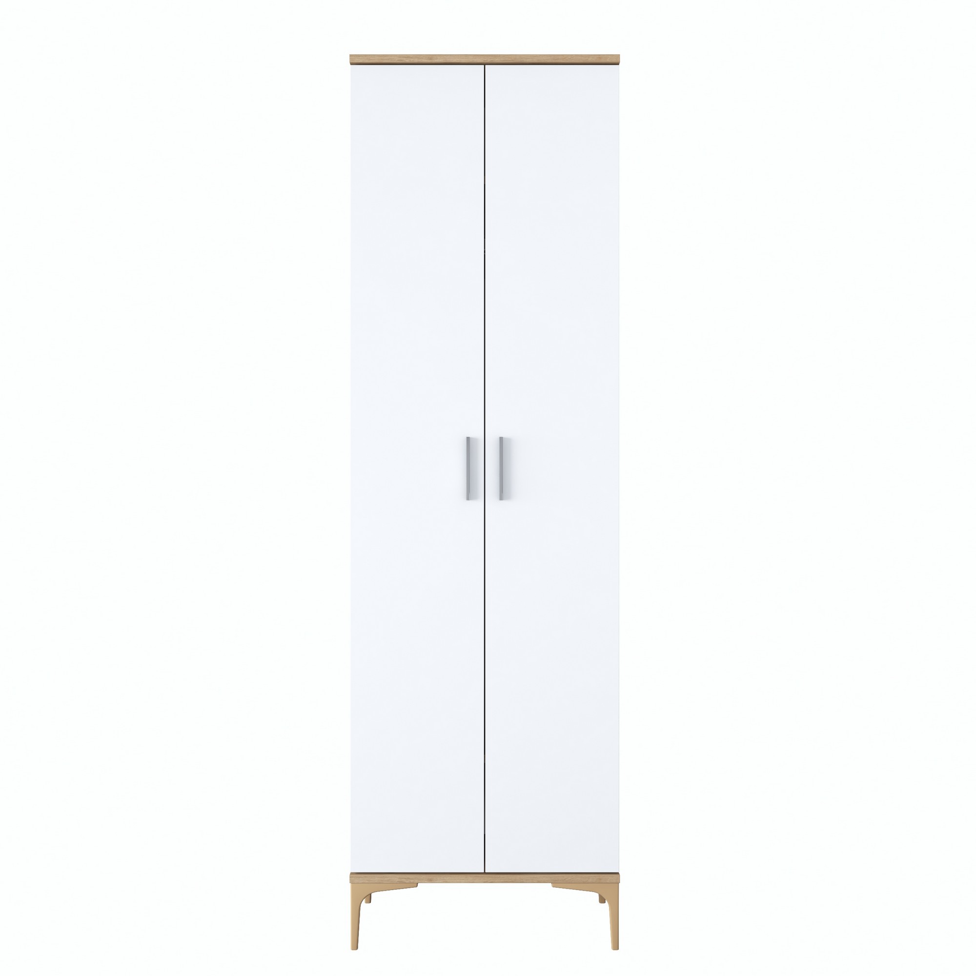 Eteisen kaappi Valento Furniture EA111-2703, leveys 60cm, valkoinen/ruskea