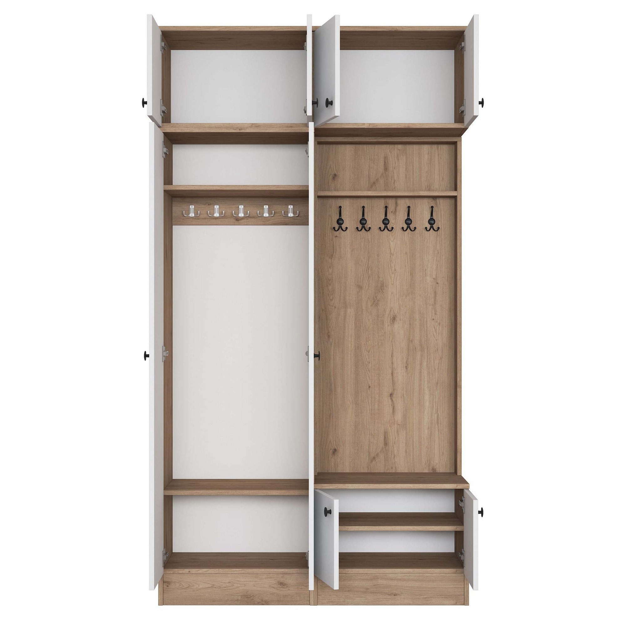 Eteisen säilytyskokonaisuus Valento Furniture EA145, 119.6x226.4cm