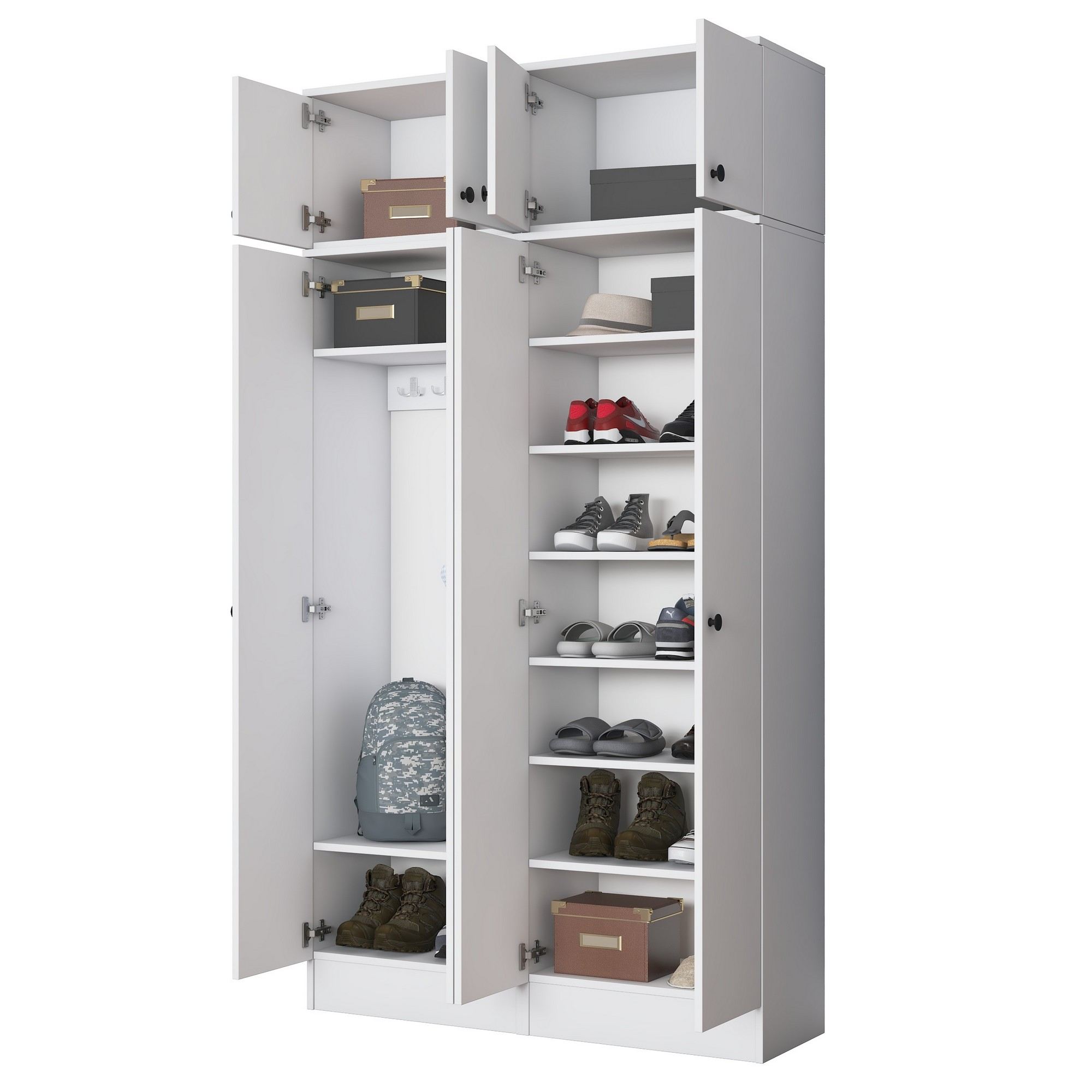 Eteisen säilytyskokonaisuus Valento Furniture EA146, 119.6x226.4cm