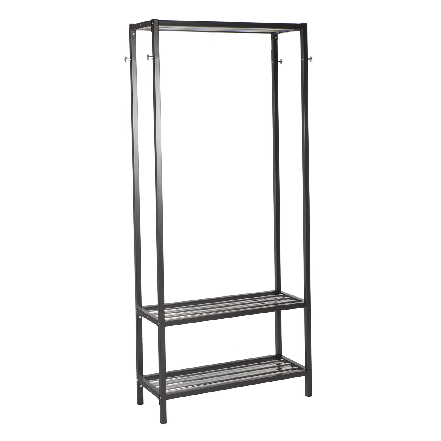 Eteisnaulakko Home4You Straight, 85x32x180cm, Musta/Kromi