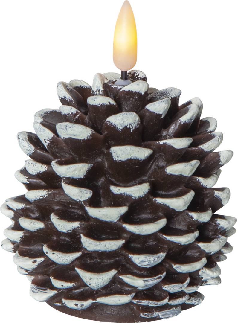 LED-kynttilä Star Trading Flamme Cone, 10,5 cm, ruskea