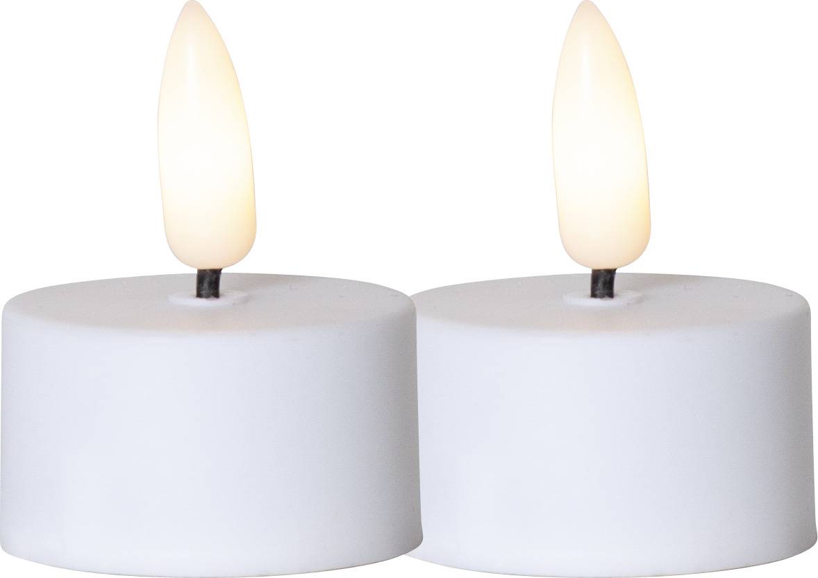 LED-tuikkukynttilä Star Trading Flamme, 3,8 cm, 2 kpl, valkoinen