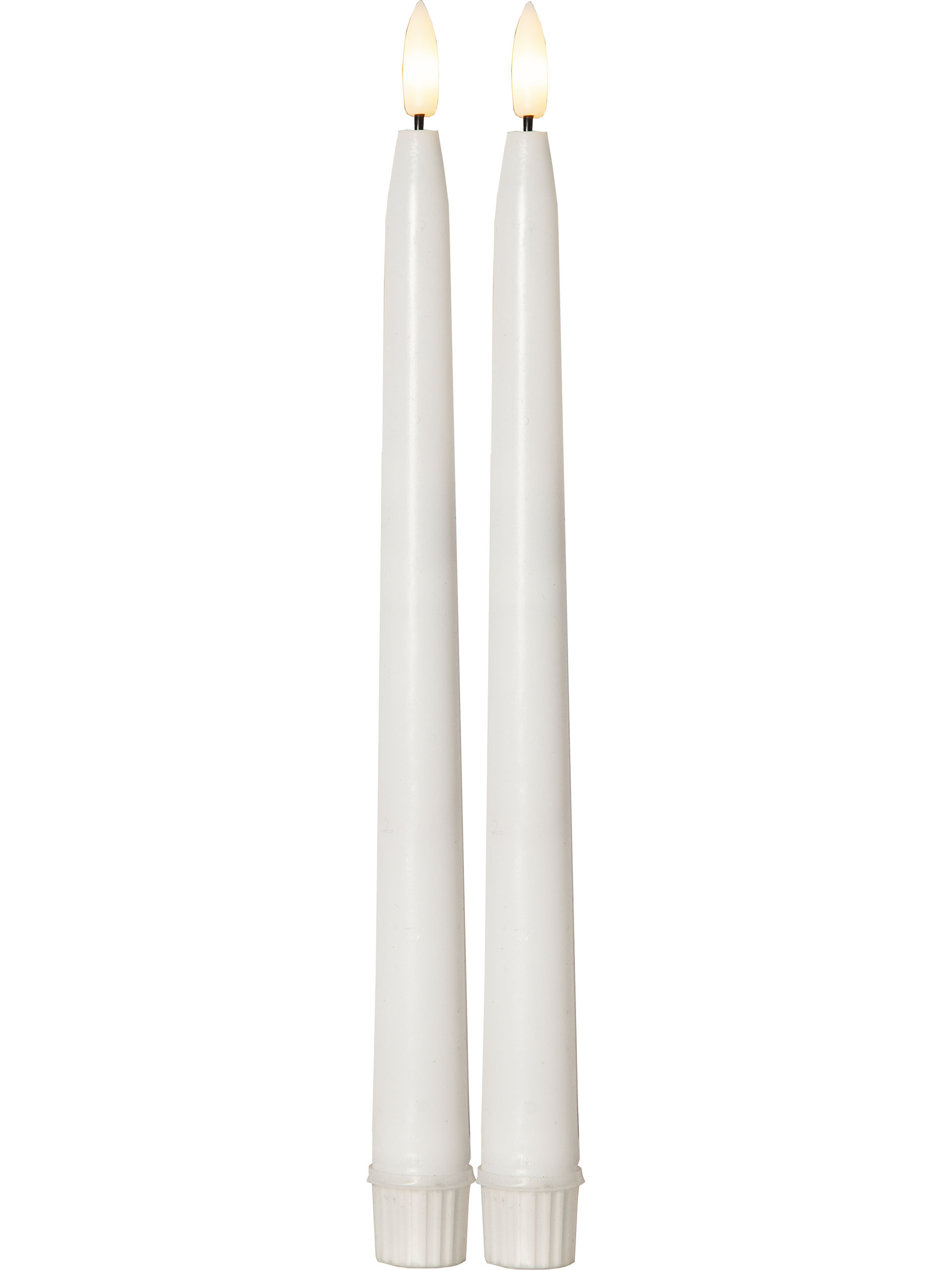 LED-antiikkikynttilä Star Trading Flamme Slim Outdoor, 28 cm, 2 kpl, valkoinen