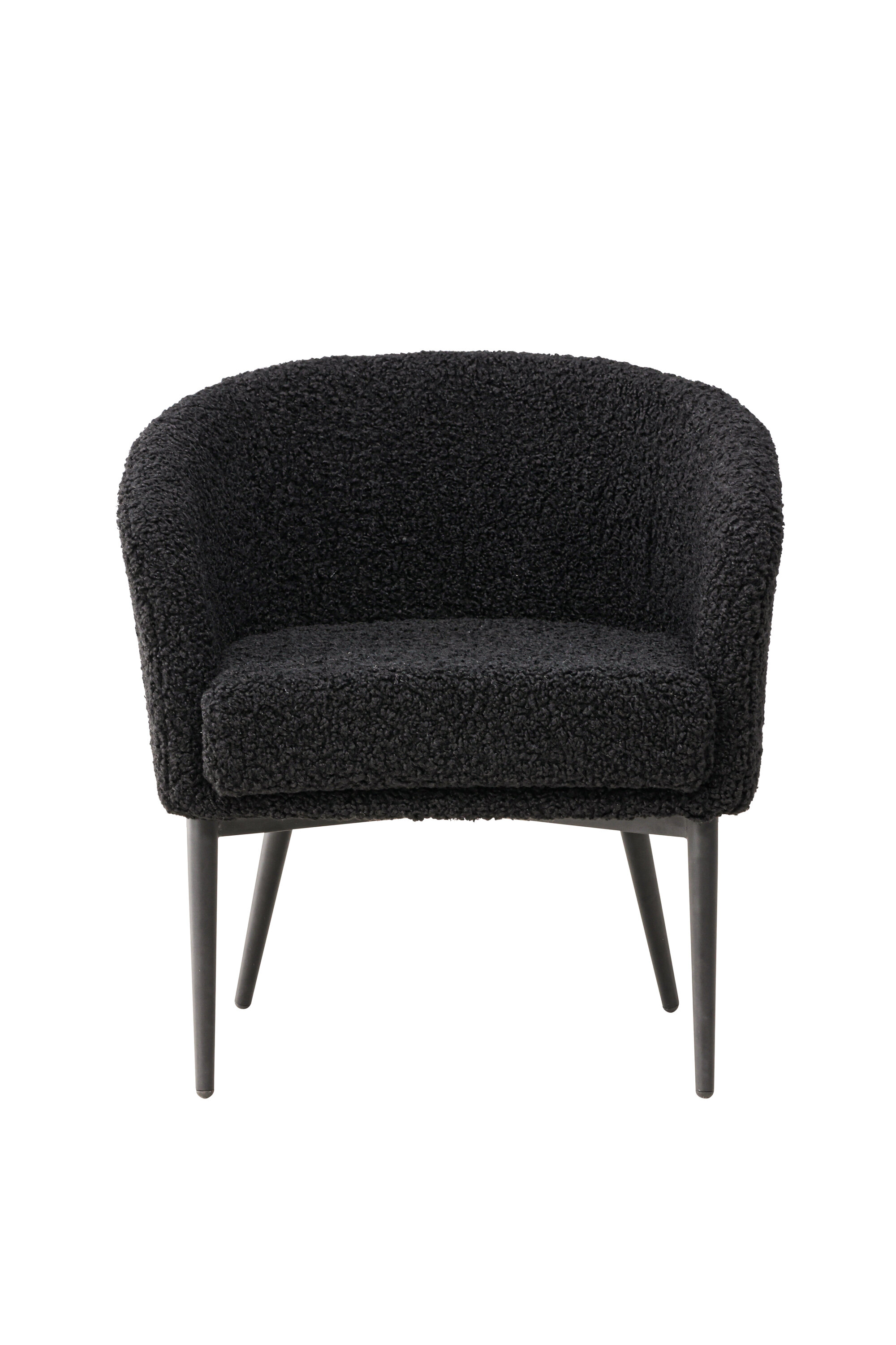 Nojatuoli Venture Home Fluffy, 66x64x70 cm, teddyverhoilu, musta