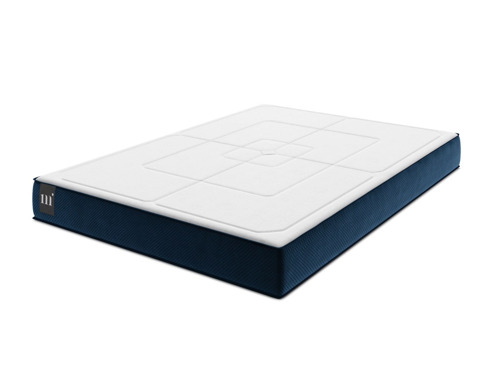 Vaahtomuovipatja Micadoni Lorne, Memory Foam/Comfort Foam, valkoinen/sininen